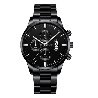 

Gobestart CUENA Men Fashion Military Stainless Steel Analog Date Sport Quartz Wrist Watch