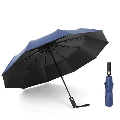 

Auto OpenClose Windproof Travel Umbrella with UV Protection Tefloning Coating 10 Ribs Automatic Canopy 23inch Folding Umbrella