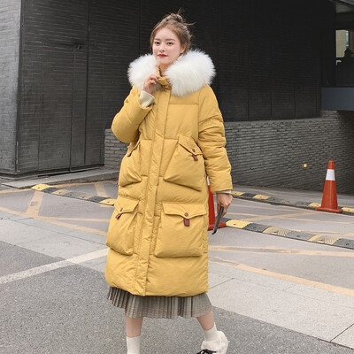 

Roseonmyhand Women Winter Warm Coat Hooded Thick Warm Loose Pocket Jacket Long Overcoat
