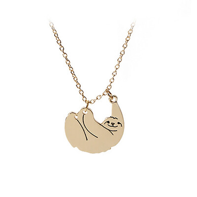 

Lovely Cartoon Sloth Pendant Necklace Unisex Jewelry Sweater Long Chain Decor