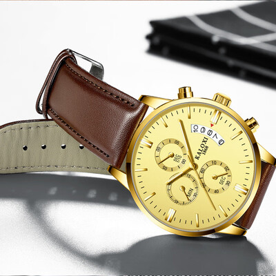 

Mens Business Steel Belt Belt Quartz Watch Waterproof Luminous Double Calendar Mens Watch