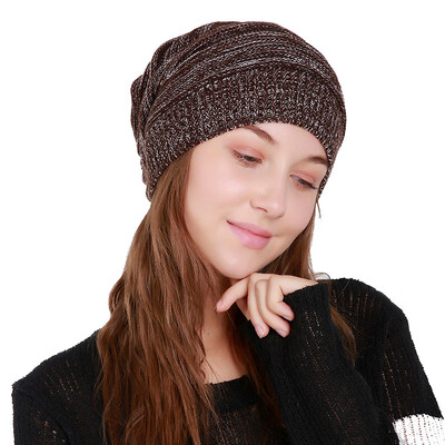 

Tailored Women Warm Baggy Weave Crochet Winter Wool Knit Ski Beanie Skull Caps Hat BK