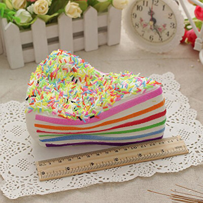 

Gobestart Colorful Sandwich Sugar Cream Scented Bread Slow Rising Squeeze Stress Toy