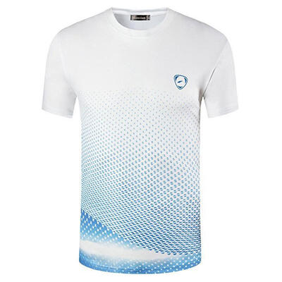 

LSL225 Casual Elastic Quick Dry Short-Sleeve Round Neck Mens T-Shirt Tee Top For Cycling Running Sports