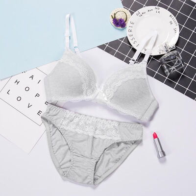 

Fashion New Sexy Lingerie Set Underwear Push Up Bras & Brief Sets Small No Rim Lace Bra Set Women Intimates Bra And Panty Set