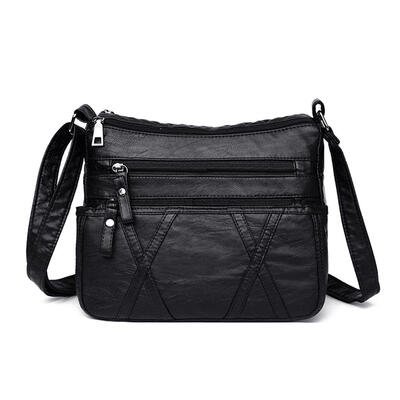 

Solid Color Shoulder Messenger Handbags Women Leather Small Crossbody Bags