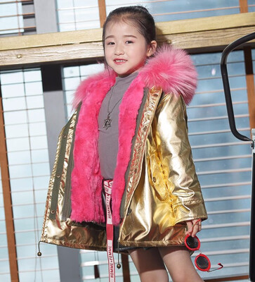 

Winter girls jacket autumn baby girl jacket natural fox fur collar girl jacket baby girl winter clothes down jackets for girl