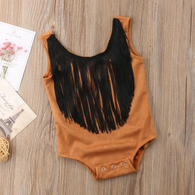 

Newborn Infant Baby Girl Mermaid Tassel Romper Jumpsuit Bodysuit Girl Outfit