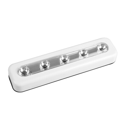 

Gobestart 5X Bright Battery Operated Bulb Stick On Push On Strip Lights Kitchen Shed