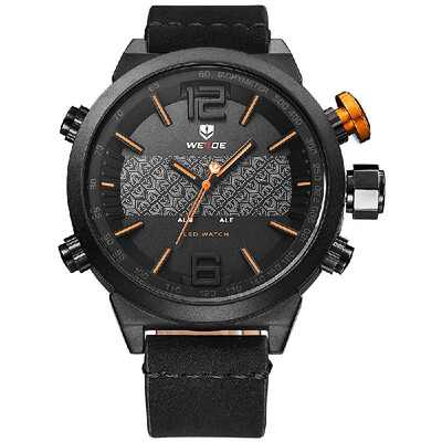 

WEIDE WH6101 Dual Display Two Movement Quartz Digtal Men Watch Military Army Watch 3ATM Waterproof LED Backlight Dual Time Zone We