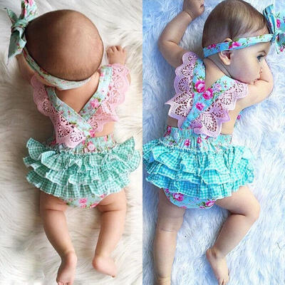 

Newborn Infant Kids Baby Girl Floral Clothes Jumpsuit Romper Sunsuit Outfits Set