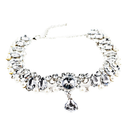 

Noble&Elegant Fashion Jewelry Clavicle Chain Short Set of Diamond Pearl Necklace Wedding Jewelry