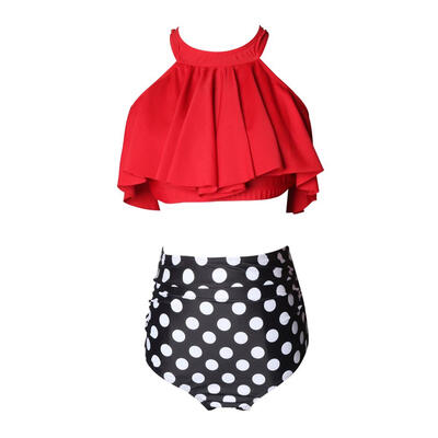 

Family Match Clothing Mother Daughter Split Swimsuit Bikini Set Beach Suit