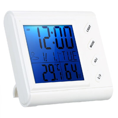 

LCD Digital Indoor Thermometer Hygrometer Room ℃℉ Temperature Humidity Gauge Meter Alarm Clock Thermo-Hygrometer with Backlight