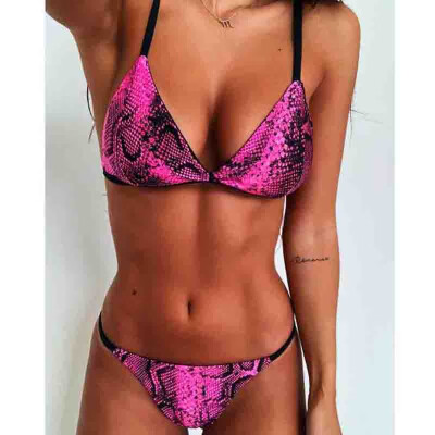 

Women Push-Up Padded Bikini Set Strappy Swimsuit Beachwear Swimwear Bathing Suit