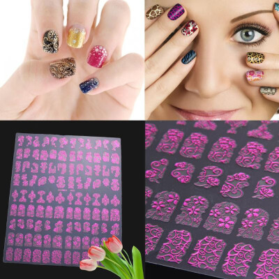 

108pcs 3D DIY Flower Design Nail Art Stickers Flower Manicure Tips Decals
