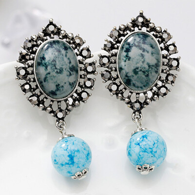 

Vintage Antique Round Earring Charm Pendant Bohemian Punk Style Drop Earrings Creative Girls Jewelry