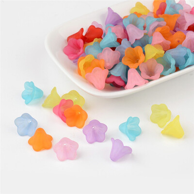 

PH PANDAHALL 100 Pcs Frosted Acrylic Flower Bead Caps for Bracelet Necklace Jewelry Making
