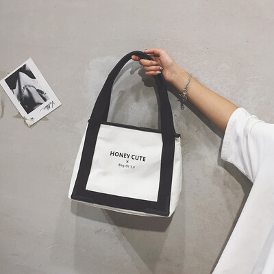 

Tote bag female 2019 new Korean casual wild canvas shoulder bag simple large-capacity shopping bag
