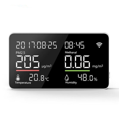 

Air quality Monitor formaldehyde tester meter indoor PM25 Detector PM 25 Temperature Humidity Weather Station WIFI connect
