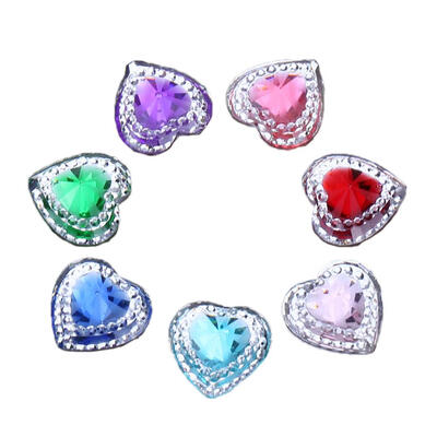 

50pcs Heart Resin Rhinestone Flatback Scrapbooking for Phone Wedding Craft