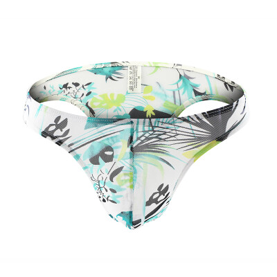 

Mens Sexy Briefs Underwear Low Rise Floral Printing Panties Breathable Underpans