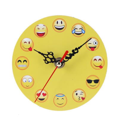 

Creative Wooden Emoji Wall Clock Living Room Bedroom Home Decoration