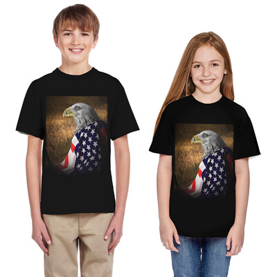 

Youth Kids Girls Boys 3D Print Cartoon T-shirt Tops Casual Clothes July of 4th