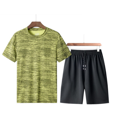 

Toponeto Mens Summer Leisure Fashion Camouflage Printing Short Sleeve Shorts Sports Sets