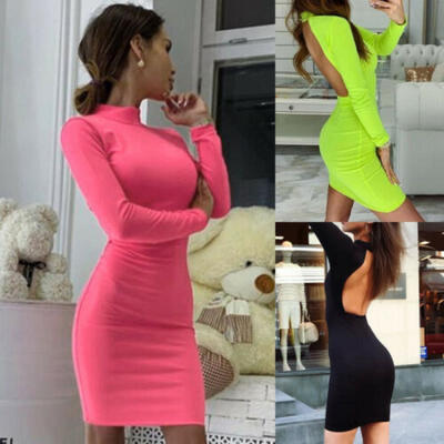 

Bandage Bodycon Evening Party Cocktail Short Mini Dress Summer Women Backless UK