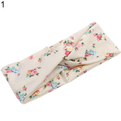 

Fashion Women Yoga Floral Print Knotted Hairband Turban Headband Hair Accessory