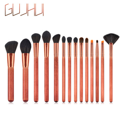 

Toponeto 14PCS Red Wooden Cosmetic Makeup Brush Foundation Powder Eyeshadow Brush