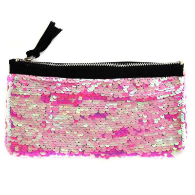 

Kid Pen BagGlitter Fashion Sequin Pencil Case Stationery Pen Bag Make Up Pouch