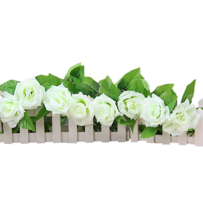 

Gobestart Artificial Fake Silk Rose Flower Ivy Vine Hanging Garland Wedding Decor