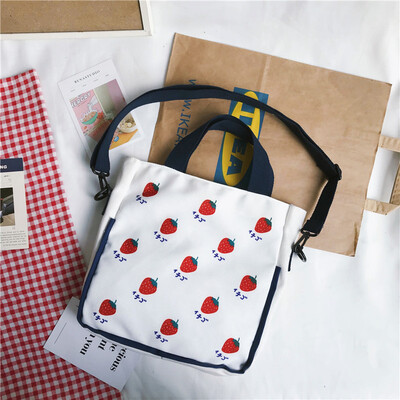 

Bag female new fashion canvas printing portable Messenger bag wild casual tote bag tide