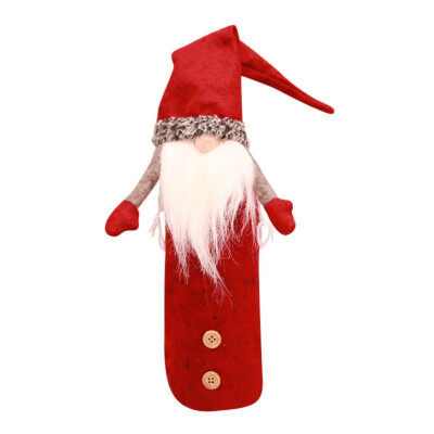 

Christmas Wine Bottle Decor Set Santa Claus Snowman Deer Bottle Cover Clothes Kitchen Decoration for New Year Xmas Dinner Party