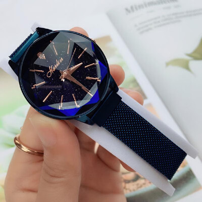 

Starry Sky Female Wrist Watch Analogue Quartz Wristwatch Bracelet Magnetic Mesh Band for Ladies