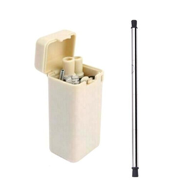 

Drinking Straw Reusable Stainless Steel Straw Portable Foldable Straw Set with Silicone Tips&Cleaning Brush