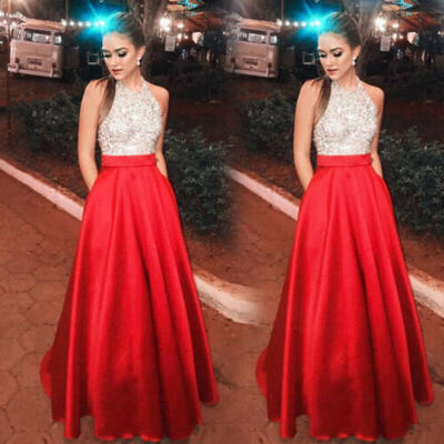 

Women Formal Long Sexy Cocktail Prom Evening Party Bridesmaid Wedding Gown Dress