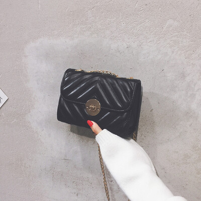 

Small fragrance bag female 2019 new Korean fashion casual high-end versatile chain shoulder slung small square bag