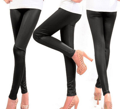 

Tailored Women Stretchy Trousers Skinny High Waist Patchwork Leggings Pencil Pants