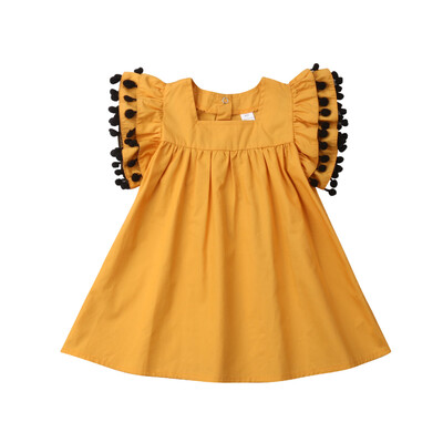 

Toddler Baby Girl Summer Ruffle Sleeve Princess Dress Party Kids Clothes Dresses
