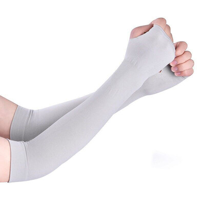 

UV Protection Protect Cover Cycling Long Sun Arm Sleeves Comfortable Ice Silk Sunscreen Sleeves Arm Warmer Half Finger Sleeves