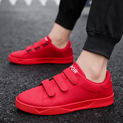 

Mens shoes summer tide shoes Korean red students full red autumn red shoes Joker board shoes