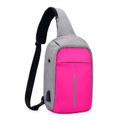 

USB Charging Bag Sling Bag Pack Shoulder Chest Cross Body Backpack Daypack Bike Cycling Travel Hiking Sports Bag