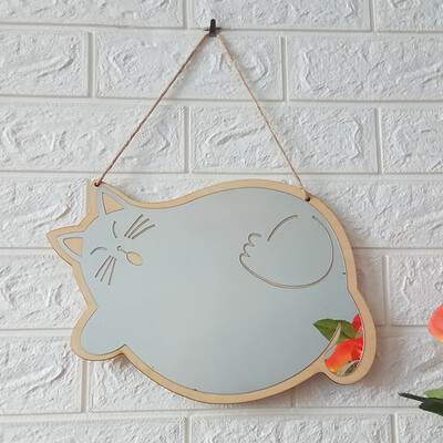 

Creative Acrylic Wooden Mirror DIY Children Cartoon Wall Home Decor Safe Durable