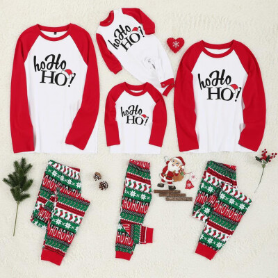 

Tailored Christmas Women Mom Printed Letter TopPrint Pants Xmas Family Clothes Pajamas