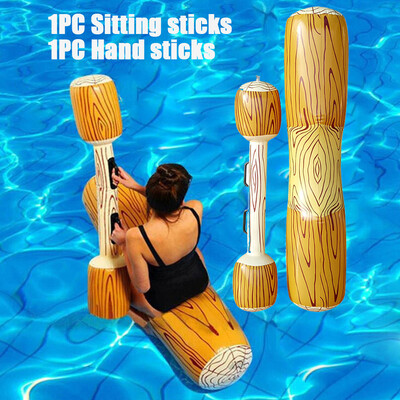 

YIWULASummer Outdoor Beach Pool Inflatable Double Beat Swim Log Stick Set