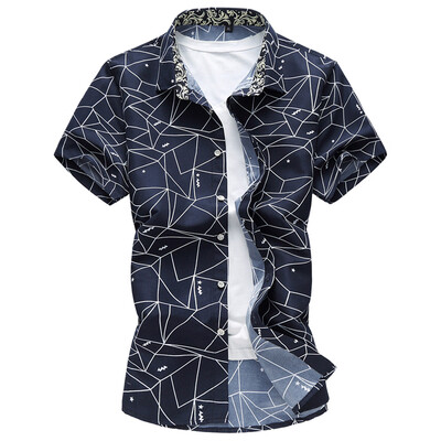 

Tailored Mens Summer Fashion Shirts Casual Short Sleeve Beach Tops Loose Casual Blouse