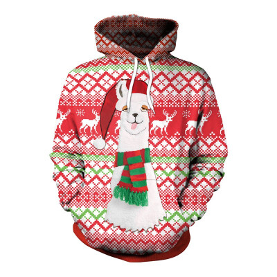 

Adult Santa Elf Anime Cosplay Sweater Unisex Christmas Costume Hooded Long Sleeve Pullover Tops Funny Printed Sweatshirt Clothes